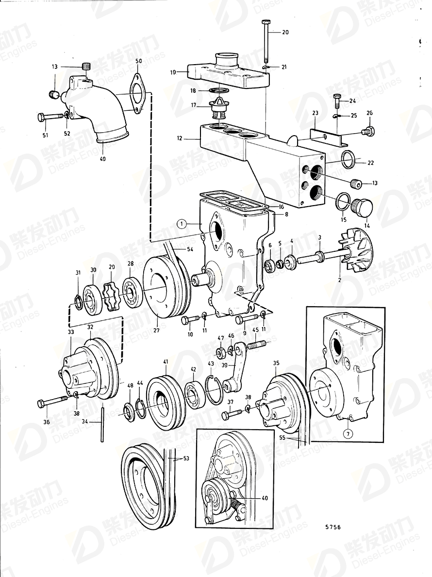 volvo penta Gasket 836169 Drawing volvo penta Gasket 836169 Drawing